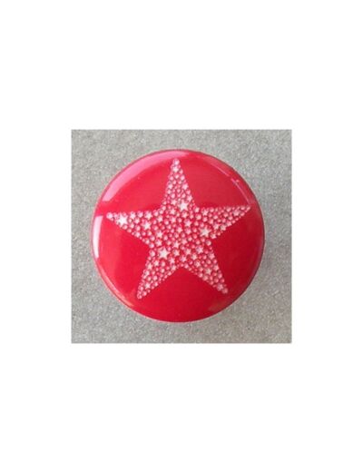 Bouton étoile rouge 15 mm