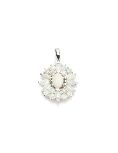 PENDENTIF ARGENT OPALE BLANCHE