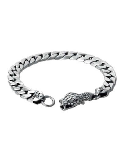 Bracelet  homme en acier inoxydable serpent