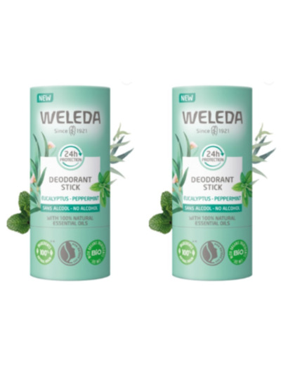 WELEDA DUO DEO STICK EUCALYPTUS 2X50G