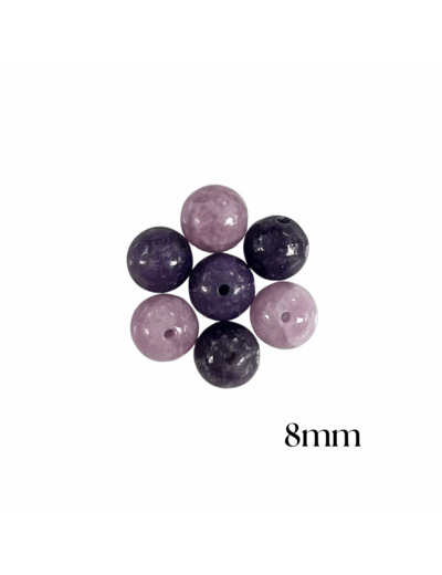 PERLES LÉPIDOLITE