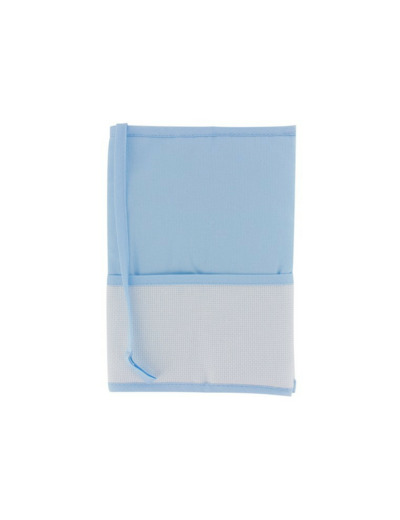 Protège carnet de santé bleu à broder