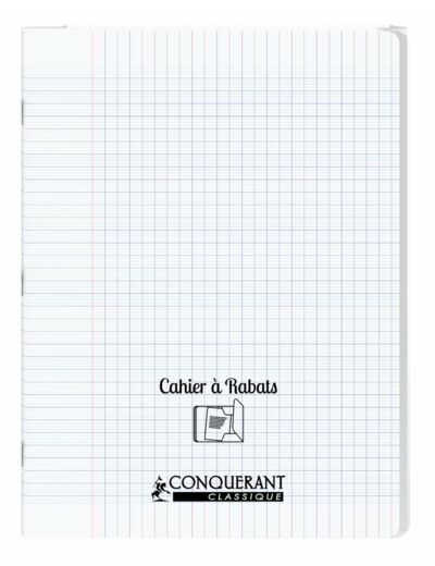 Cahier à rabats 24x32 - 48 pages - Séyès - Polypro incolore