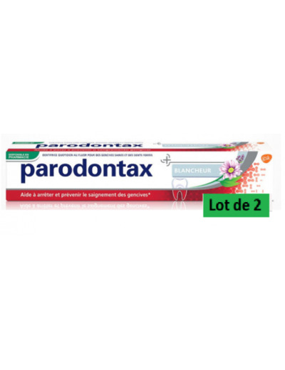 Dentifrice Saignement Gencives Blancheur 2x75ml Parodontax