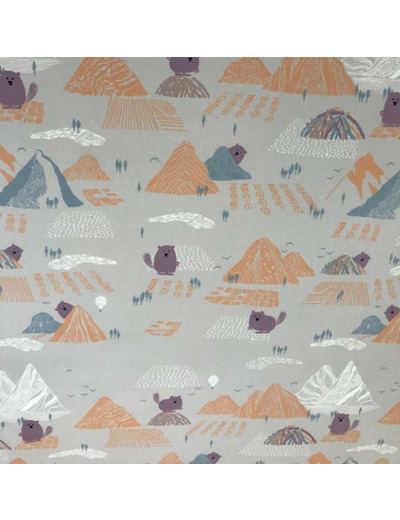 Tissu Soft Shell Beaver and mountains- Katia Fabrics