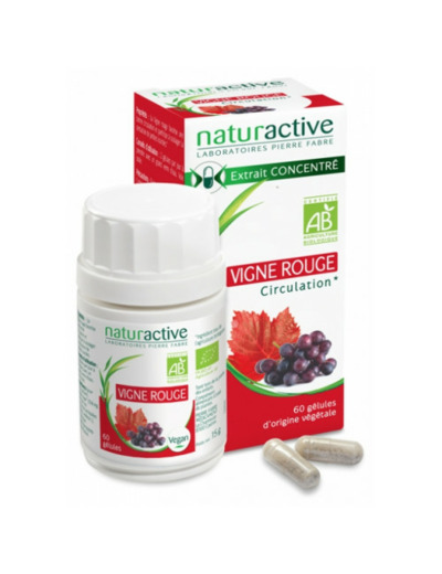 Extrait concentré Vigne Rouge Bio 60 gélules Circulation Naturactive