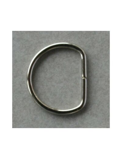 Demi anneaux métal argent 15 mm