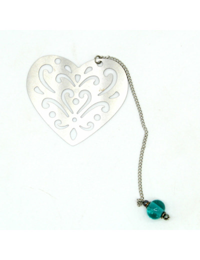 Marque-page coeur lagon