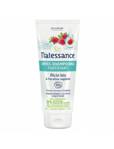 Apres Shampooing Fortifiant Huile De Et Keratine Bio 200ml Ricin Natessance