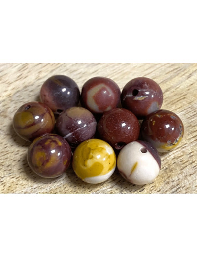 PERLES JASPE MOKAITE