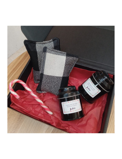 Coffret cadeau Chaufferettes et infusions - Motif à carreaux