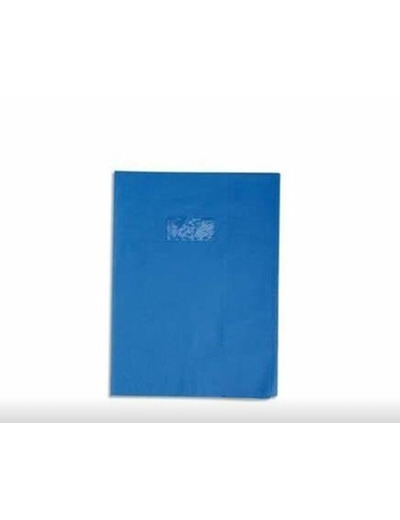 Protège-cahier "Grain cuir" - 17x22 - Bleu