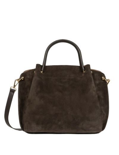 Lancaster Suède Louisa Grand Sac A Main 470-104 Marron