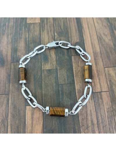 Bracelet chaîne œil de tigre