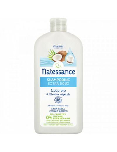 Shampooing Extra Doux Bio Et Keratine Vegetale Bio 500ml Coco Natessance