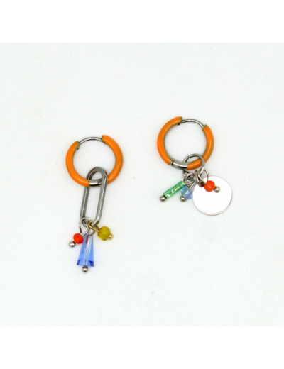 Créoles émaillées Zeline