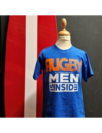 T-shirt enfant, bleu, Rugby inside