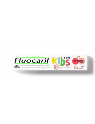 Dentifrice Kids Gel Fraise 50ml 3 - 6 ans Fluocaril