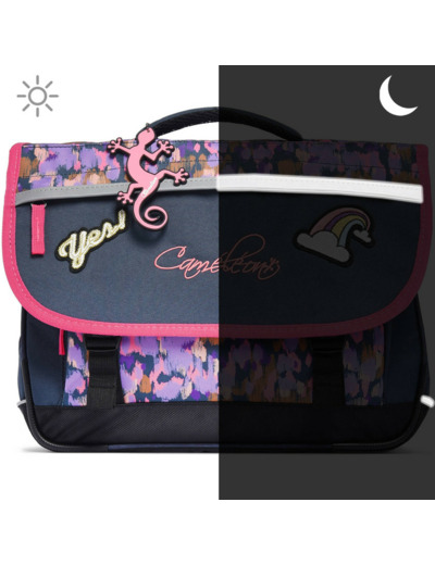 Caméléon Basic Actual Cartable 41cm 3 compartiments Navy Rainbow
