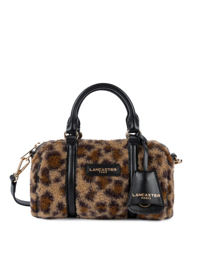 Lancaster Moumoute Mini Sac Polochon 518-053 Noir Léopard