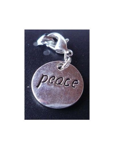 Pendentif rond Peace argent