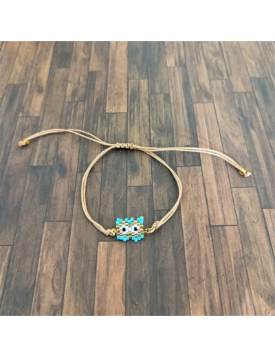 Bracelet Miyuki hibou turquoise