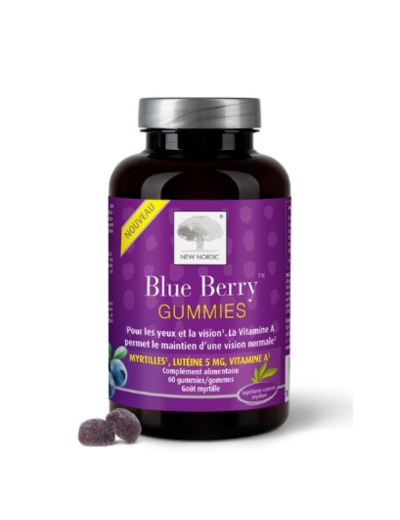 Blue Berry Gummies Vision 60 Comprimés New Nordic