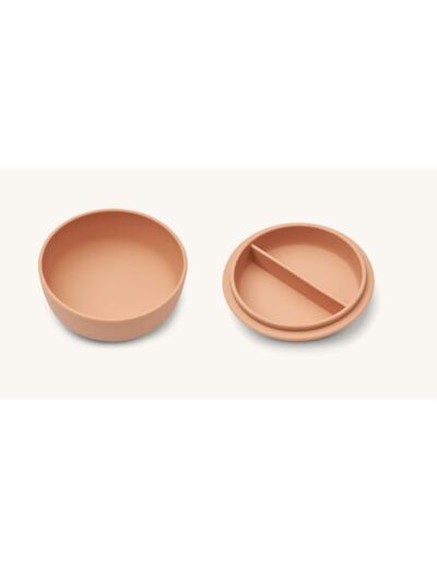 Bol assiette couvercle multi fonctions rose Serge