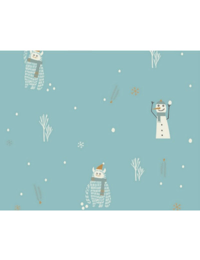 Tissu imperméable Yeti & Snowman - Katia Fabrics