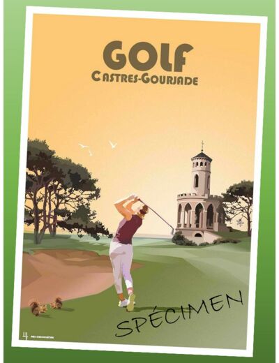 AFFICHE TOURISTIQUE Golf Castres Gourjade
