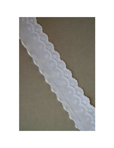 Broderie anglaise blanche - 60 mm