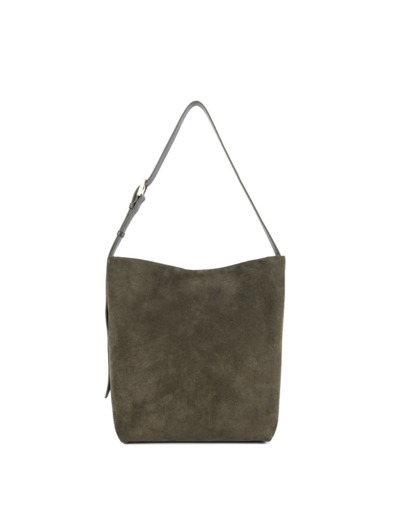 Lancaster Suède Grand Sac Seau 530-57 Kaki