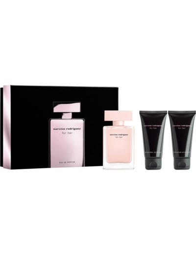 NARCISO RODRIGUEZ FOR HER Coffret EP Vaporisateur 50ml+Gel Douche 50ml+Lait Corps 50ml