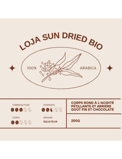 Loja Sun dried BIO - Café d'Equateur