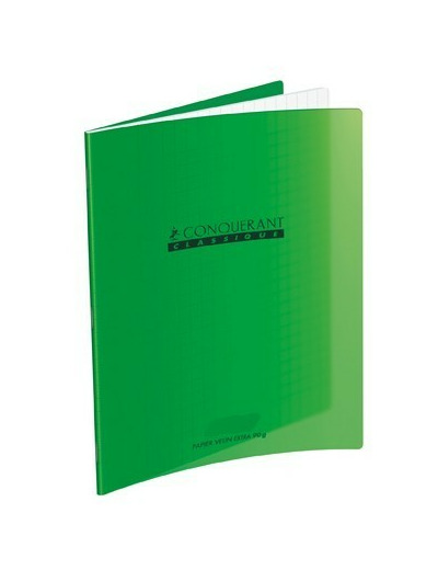 Cahier 17x22 - 48 pages - Séyès - Polypro vert