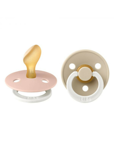 Tétines Anatomique Bibs T1 Colour Night Rose Poudre / Vanille