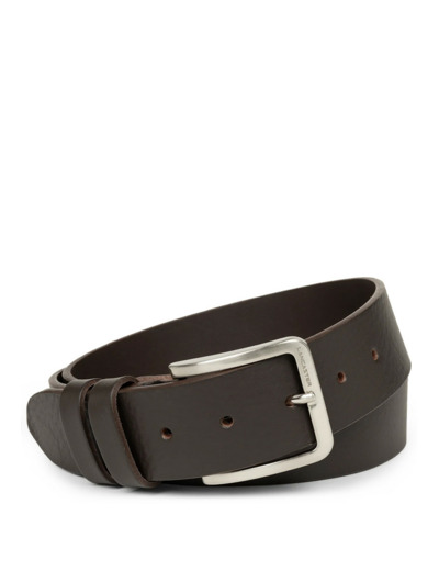 Lancaster Ceinture en Cuir Végétal Homme 601-12 Marron L