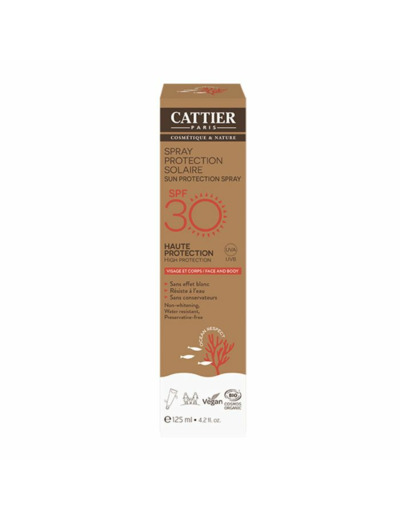 Spray Protection Solaire Spf30 Bio 125ml Cattier
