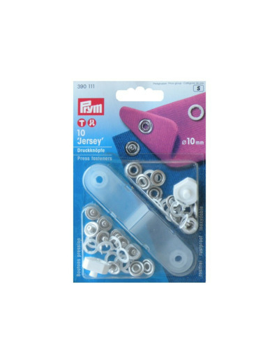 Boutons pression Jersey blanc Prym