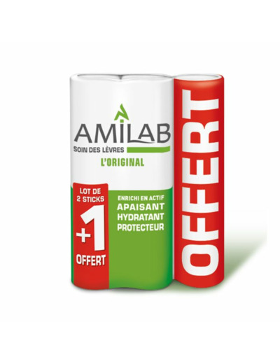 Stick Levres Duo + 1 Offert - 3x3.6 ml Amilab