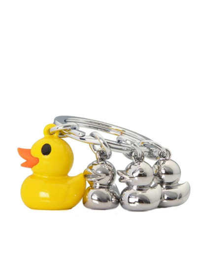 Metalmorphose Porte-clés Canard Et Ses 3 Petits