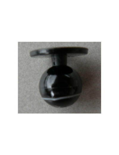 Bouton boule pour veste de cuisine noir 18 mm