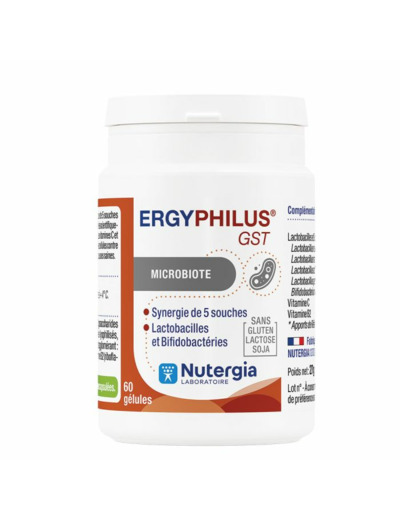 Microbiote Gst 60 gélules Ergyphilus Nutergia