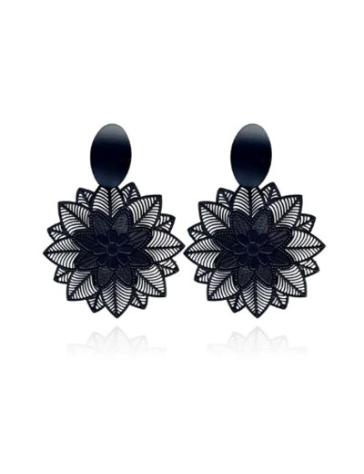 Boucles d'oreilles métal noir