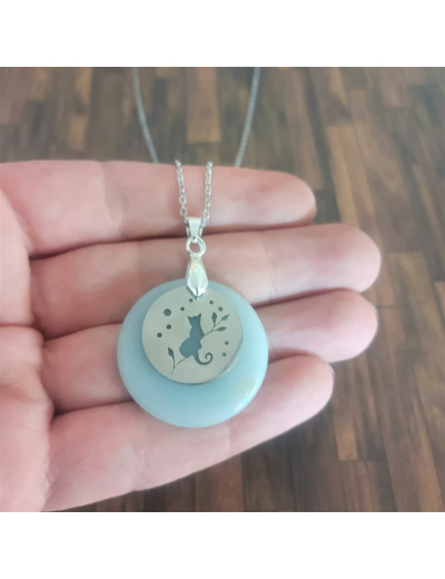 Pendentif Amazonite chat