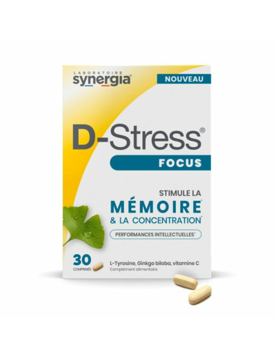 D-Stress Focus 30 Comprimés Stimule La Mémoire Synergia