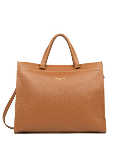 Lancaster Foulonné Double Sac Cabas 470-72 Camel In Orange