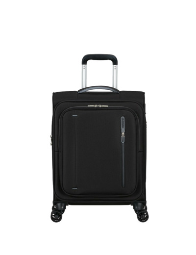 American Tourister CloudRider Valise Cabine Souple 55Cm 4 Roues Trolley Extensible & TSA Jet Black