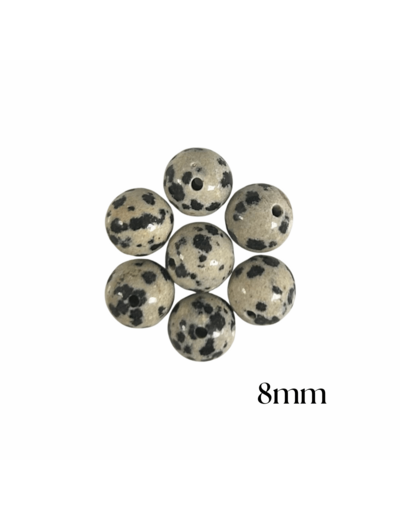 PERLES JASPE DALMATIEN