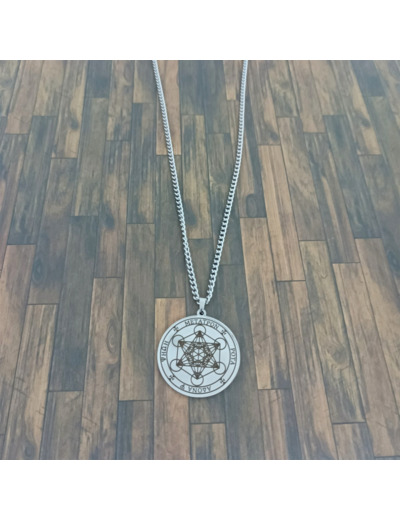 Collier metatron plein en acier inox